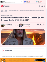 Bitcoin Price Prediction: Can BTC Reach $180k or $200k in Q4?