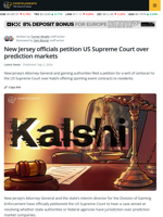 New Jersey Officials Petition US Supreme Court over Prediction Markets