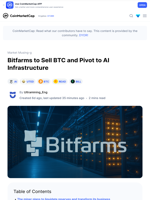 Bitfarms to Sell BTC and Pivot to AI Infrastructure: Guest Post by Ultramining_Eng | CoinMarketCap