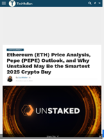 Ethereum (ETH) Price Analysis, Pepe (PEPE) Outlook, and the Rise of Unstaked AI