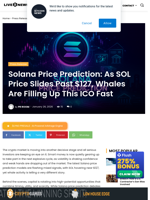 Solana Price Prediction: As SOL Price Slides Past $127, Whales Are Filling Up This ICO Fast | Live Bitcoin News