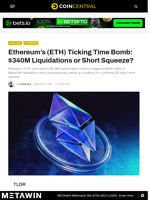 Ethereum's (ETH) Ticking Time Bomb: $340M Liquidations or Short Squeeze? - CoinCentral