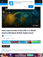Best Crypto Presales to Buy After U.S. Bitcoin Reserve Bill Signals Bullish Supply Crunch