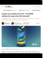 Crypto saw capital exit in Q1 - Can $10B stablecoin surge drive Q2 rebound? - AMBCrypto