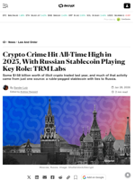 Crypto Crime Hit All-Time High in 2025, With Russian Stablecoin Playing Key Role: TRM Labs - Decrypt