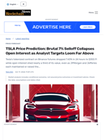 TSLA Price Prediction: Brutal 7% Selloff Collapses Open Interest as Analyst Targets Loom Far Above - Blockchain.News