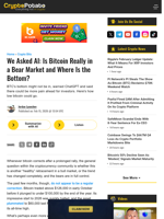 We Asked AI: Is Bitcoin Really in a Bear Market and Where Is the Bottom?