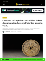 Cardano (ADA) Price: 210 Million Token Accumulation Sets Up Potential Move to $0.50 - CoinCentral