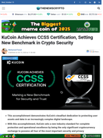 KuCoin Achieves CCSS Certification, Setting New Benchmark in Crypto Security - TheNewsCrypto
