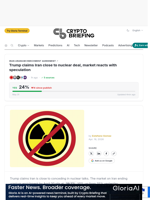 Trump claims Iran close to nuclear deal, market reacts with speculation