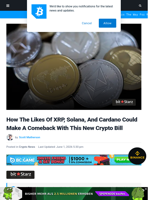 How The Likes Of XRP, Solana, And Cardano Could Make A Comeback With This New Crypto Bill | Bitcoinist.com
