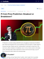 Pi Coin Price Prediction: Breakout or Breakdown?