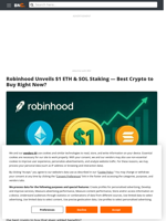 Best Crypto to Buy as Robinhood Launches $1 ETH & SOL Staking for US Users