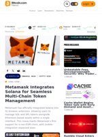 Metamask Integrates Solana for Seamless Multi-Chain Token Management – Crypto News Bitcoin News
