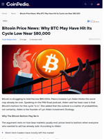 Bitcoin Price News: Why BTC May Have Hit Its Cycle Low Near $80,000