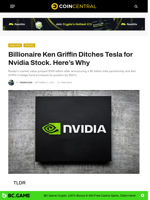 Billionaire Ken Griffin Ditches Tesla for Nvidia Stock. Here's Why - CoinCentral