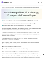 Bitcoin's new problem: it's not leverage, it's long-term holders cashing out - CoinJournal