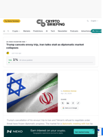 Trump cancels envoy trip, Iran talks stall as diplomatic market collapses