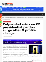 Polymarket odds on CZ presidential pardon surge after X profile change - The Crypto News Wire