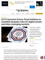 CFTC launches Future-Proof initiative to establish bespoke rules for digital assets and other emerging markets - Crypto Briefing