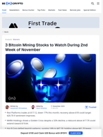 3 Bitcoin Mining Stocks to Watch This Week