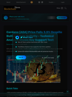 Cardano (ADA) Price Falls 3.5% Despite Bullish Whale Activity - Technical Analysis Shows Key Support Test - Blockchain.News