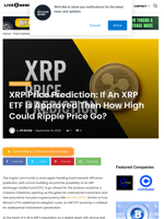 XRP Price Prediction: If An XRP ETF Is Approved Then How High Could Ripple Price Go? | Live Bitcoin News