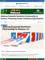 xMoney Expands Domino’s Partnership to Greece, Powering Faster Checkout Experiences - TheNewsCrypto