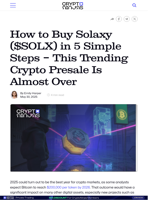How to Buy Solaxy ($SOLX) in 5 Simple Steps – This Trending Crypto Presale Is Almost Over