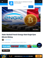 State-Backed French Energy Giant Engie Eyes Bitcoin Mining