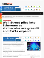 Wall Street piles into Ethereum as stablecoins are greenlit and RWAs expand - The Crypto News Wire