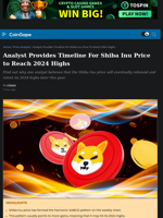Analyst Provides Timeline For Shiba Inu Price to Reach 2024 Highs