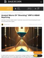 Analyst Warns Of “Shocking” XRP & HBAR Repricing - DailyCoin