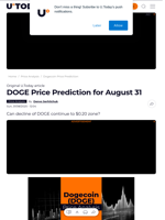 DOGE Price Prediction for August 31 - U.Today