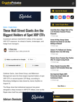 These Wall Street Giants Are the Biggest Holders of Spot XRP ETFs