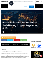 Blockchain.com Enters Africa Amid Rising Crypto Regulation Shift | Live Bitcoin News