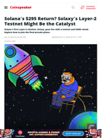Solaxy’s Layer-2 Testnet Might Get Solana to $295