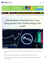 Sam Bankman-Fried posts on X, says firing people is the 