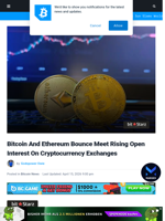 Bitcoin And Ethereum Bounce Meet Rising Open Interest On Cryptocurrency Exchanges | Bitcoinist.com