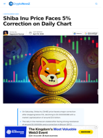 Shiba Inu Price Faces 5% Correction on Daily Chart