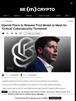 OpenAI Plans to Release First Model to Meet Its ‘Critical' Cybersecurity Threshold