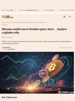 Bitcoin could retest October price lows - Analyst explains why - AMBCrypto