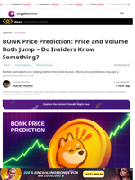 BONK Price Prediction: Price and Volume Both Jump – Do Insiders Know Something?