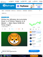 Shiba Inu Whales Accumulate Over 1.4 Trillion Tokens in A Week — Wen New SHIB All-Time High? ⋆ ZyCrypto