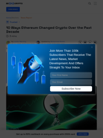 Ethereum’s 10th Birthday: Ten Contributions That Changed Crypto