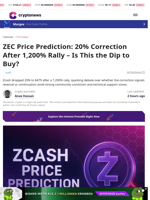 ZEC Price Prediction: 20% Correction After 1,200% Rally