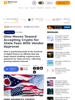 Ohio Moves Toward Accepting Crypto for State Fees With Vendor Approval – Featured Bitcoin News