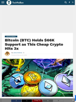 Bitcoin (BTC) Holds $66K Support as This Cheap Crypto Hits 3x - TechBullion