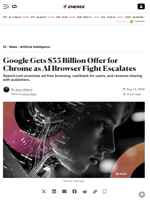 Google Gets $35 Billion Offer for Chrome as AI Browser Fight Escalates - Decrypt