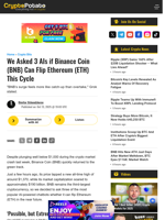 We Asked 3 AIs if Binance Coin (BNB) Can Flip Ethereum (ETH) This Cycle